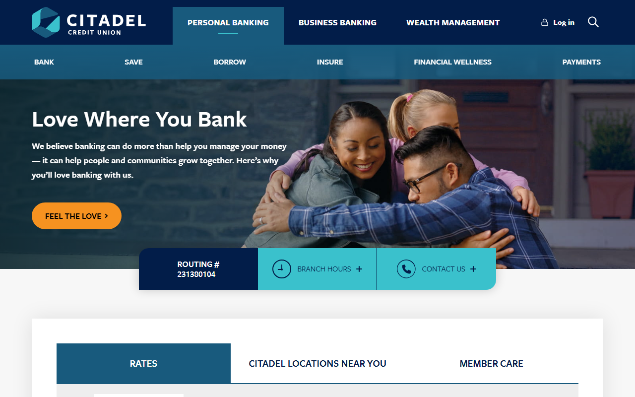 Homepage of Citadel