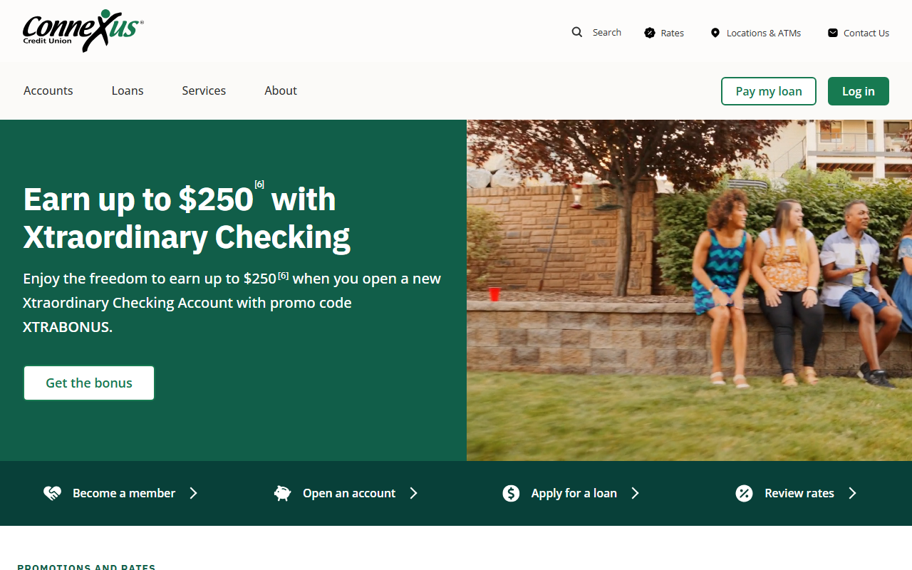Homepage of Connexus