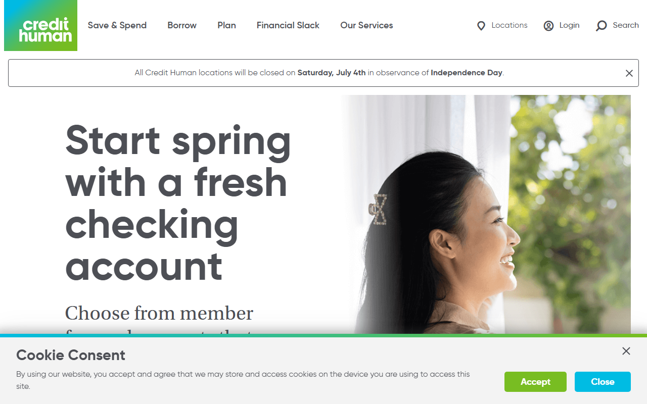 Homepage of Credit Human