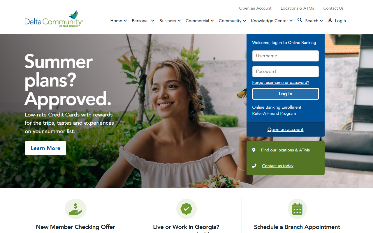 Homepage of Delta Community