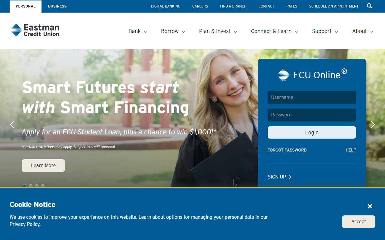Homepage of Eastman