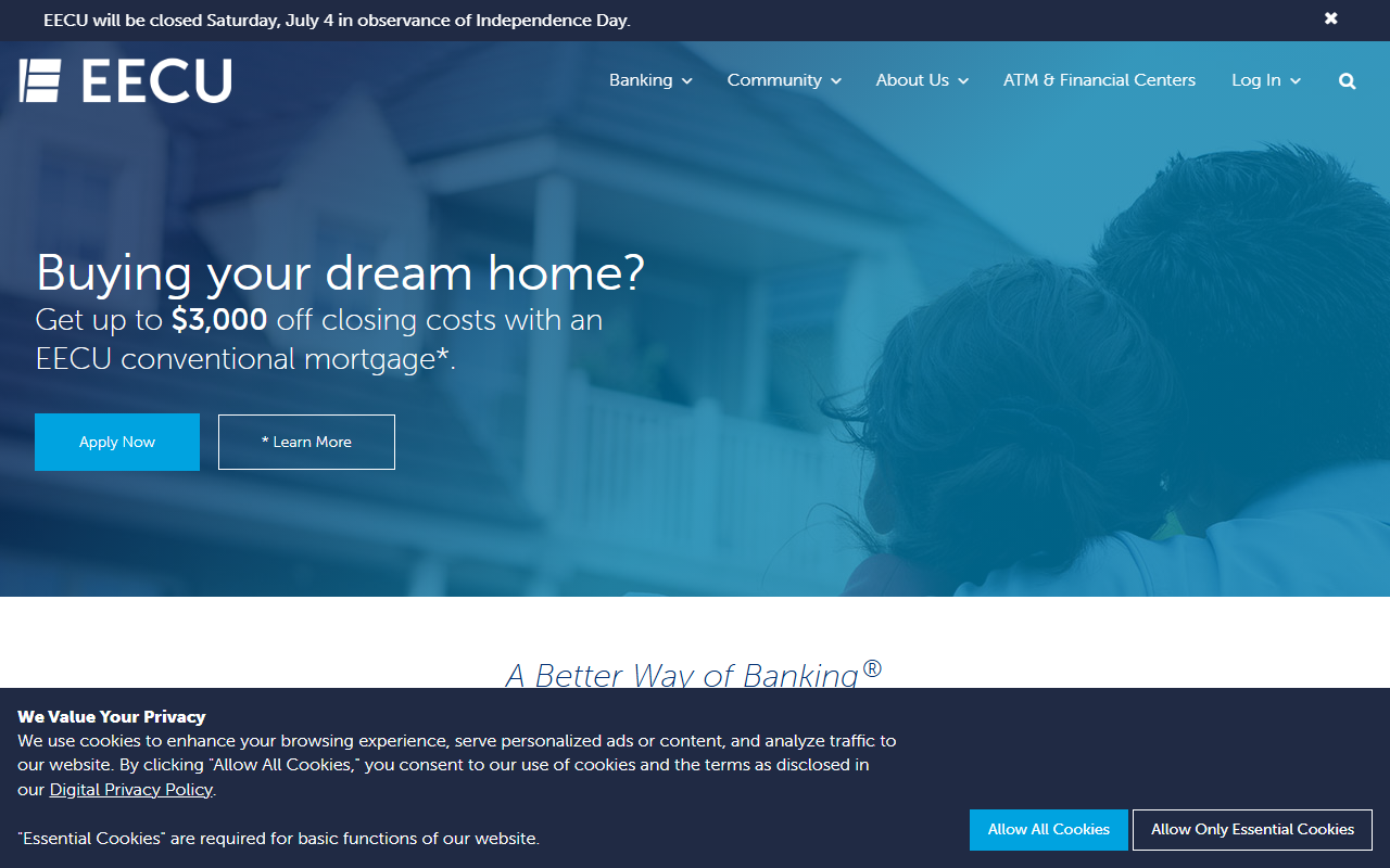 Homepage of Eecu