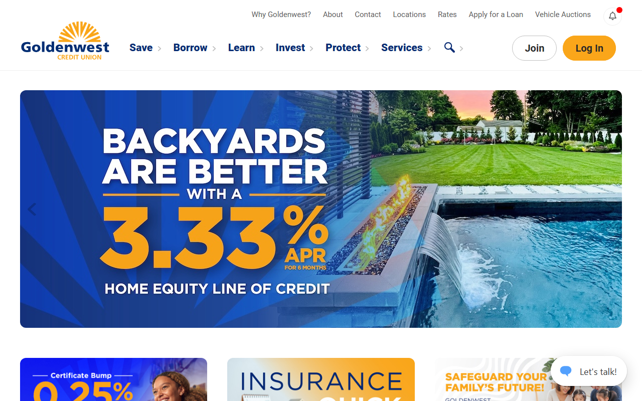 Homepage of Goldenwest
