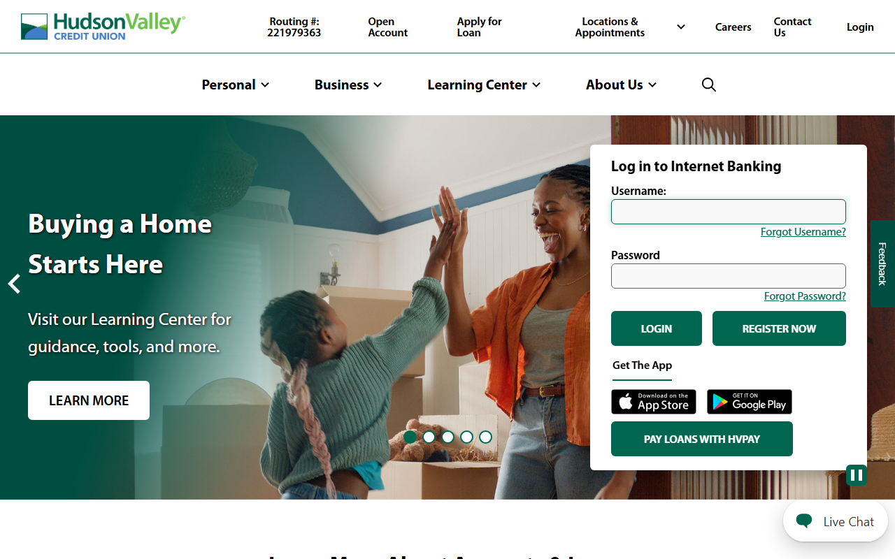Homepage of Hudson Valley