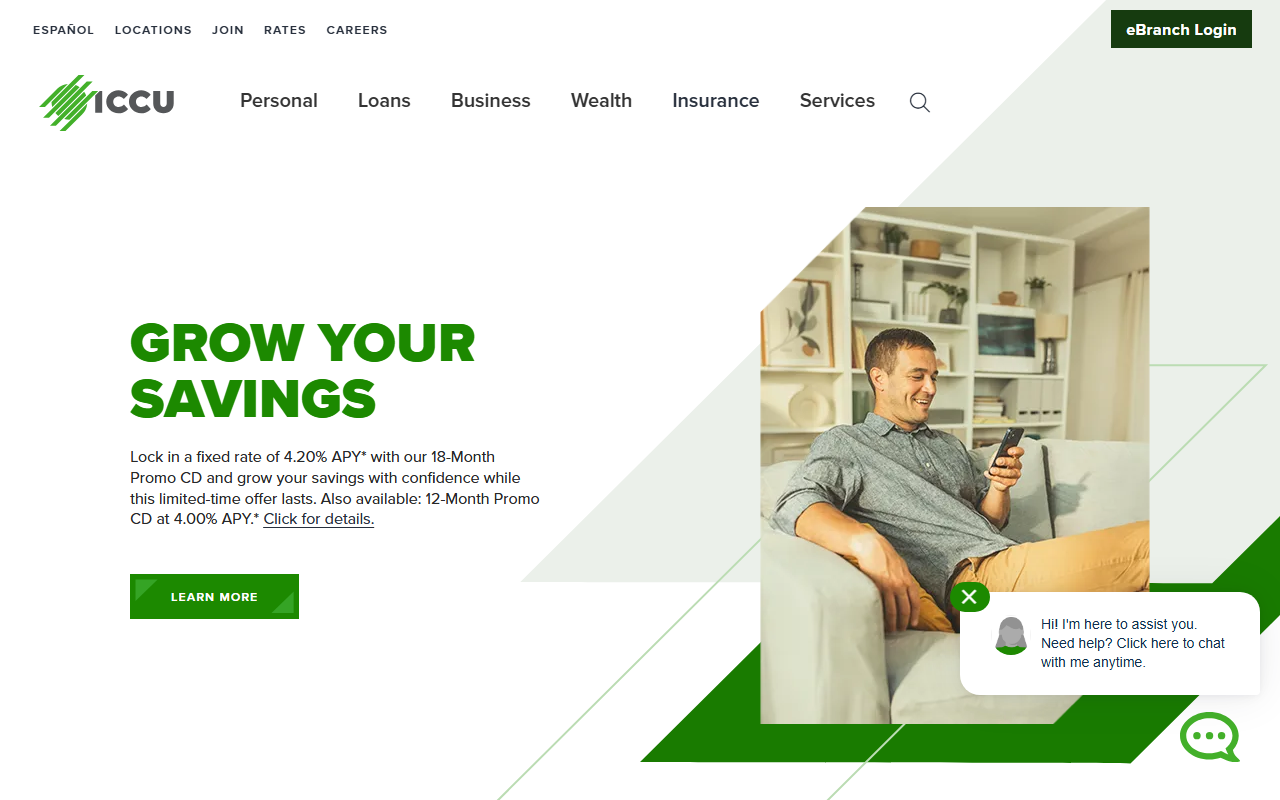 Homepage of Idaho Central