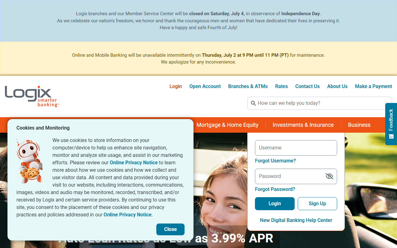 Homepage of Logix