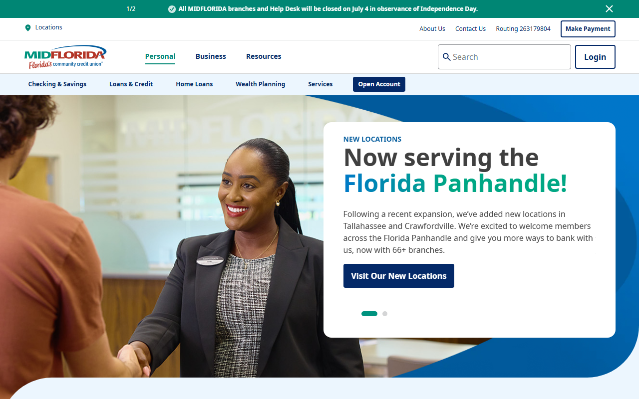 Homepage of Midflorida