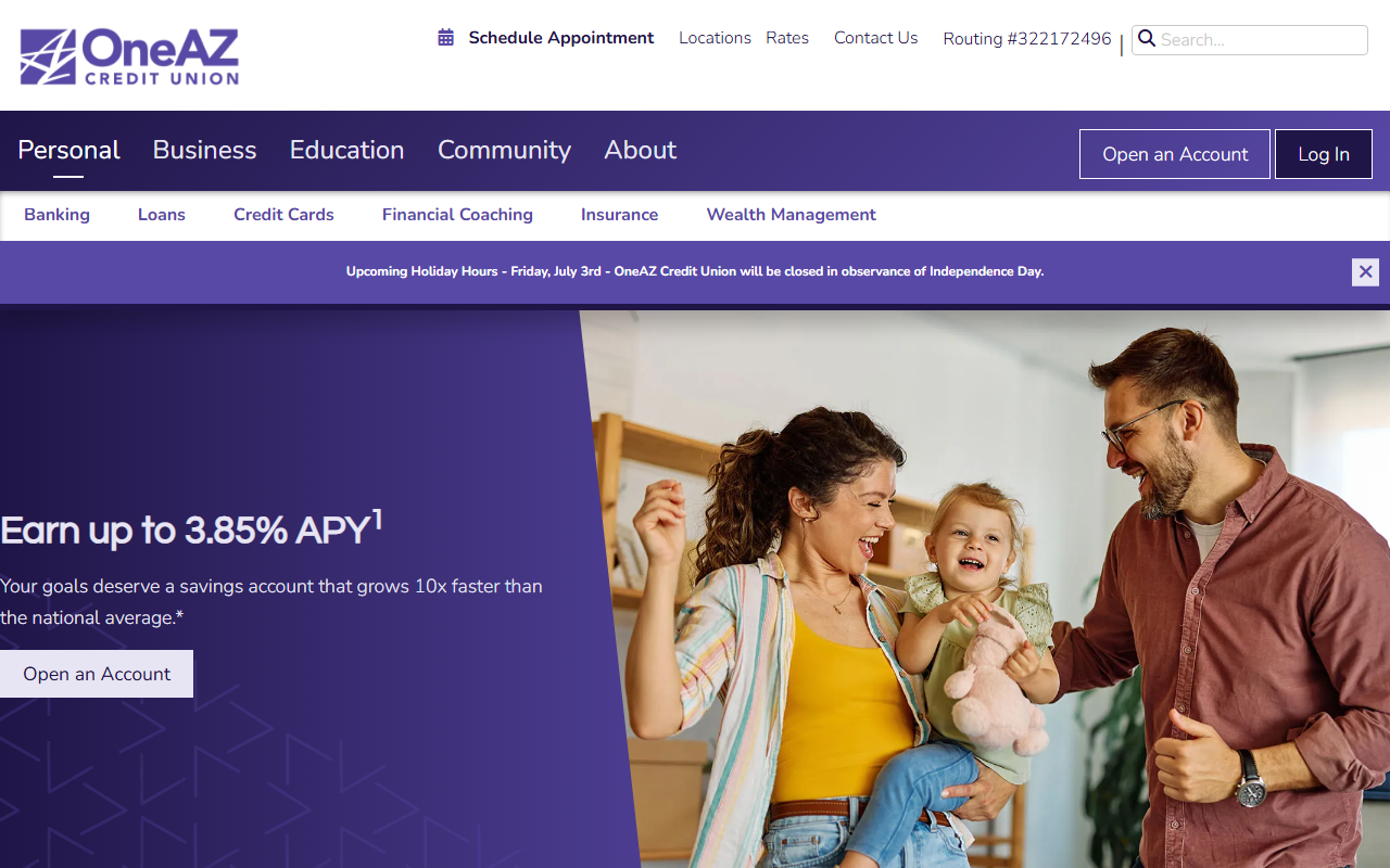 Homepage of Oneaz