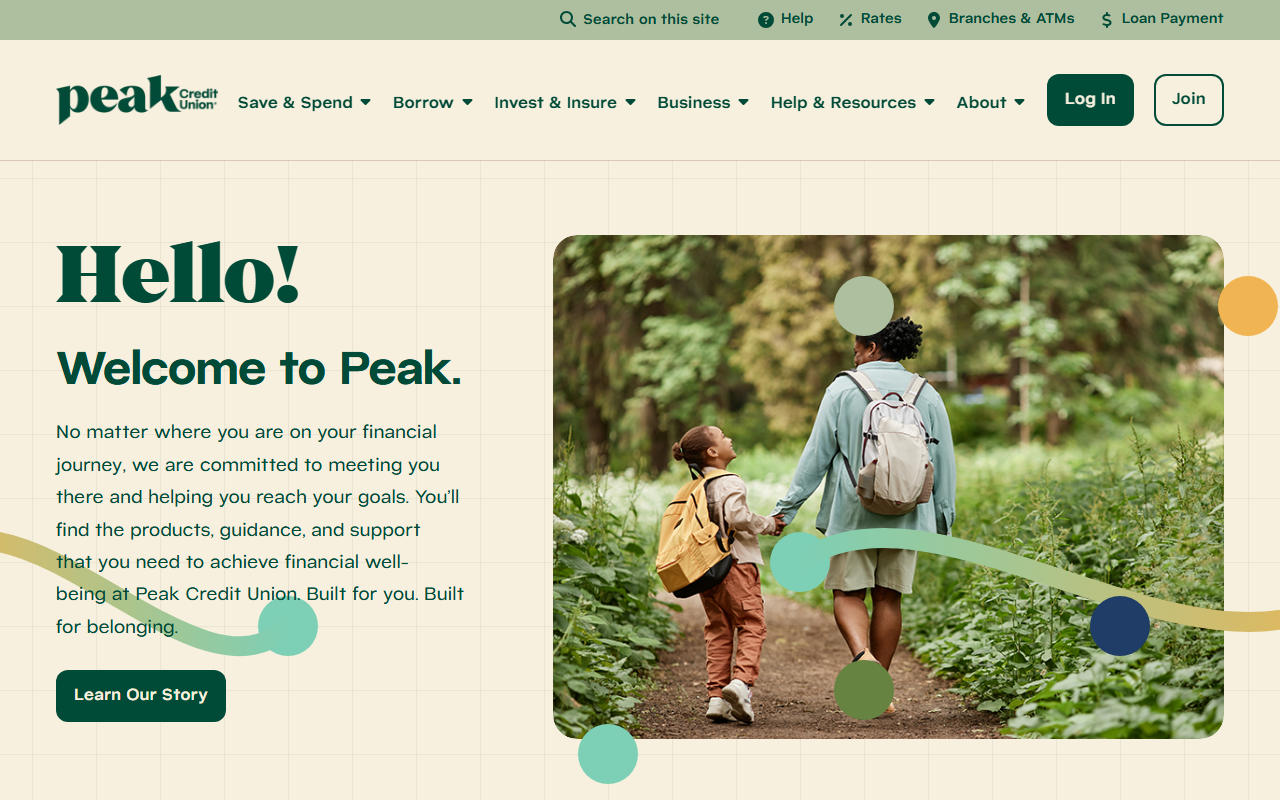 Homepage of Peak
