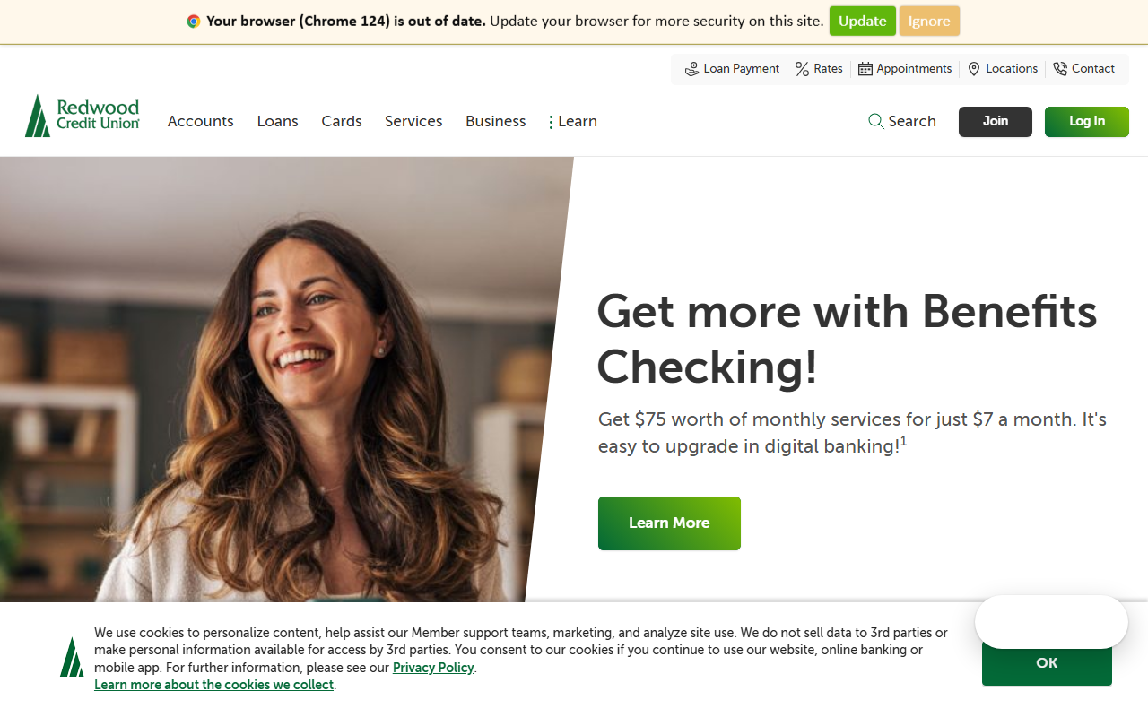 Homepage of Redwood
