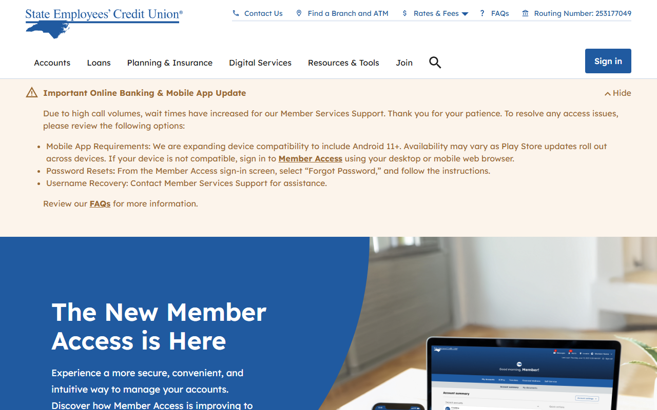 Homepage of Carolina