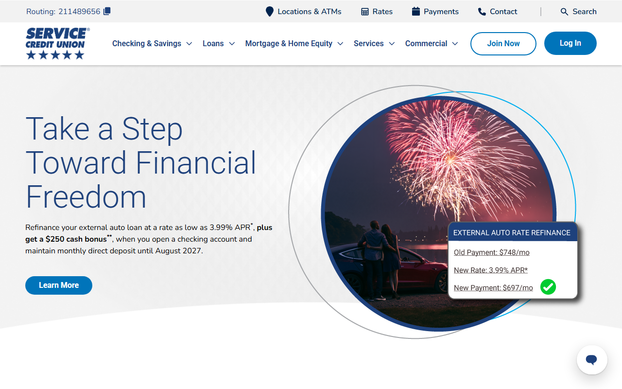 Homepage of Service