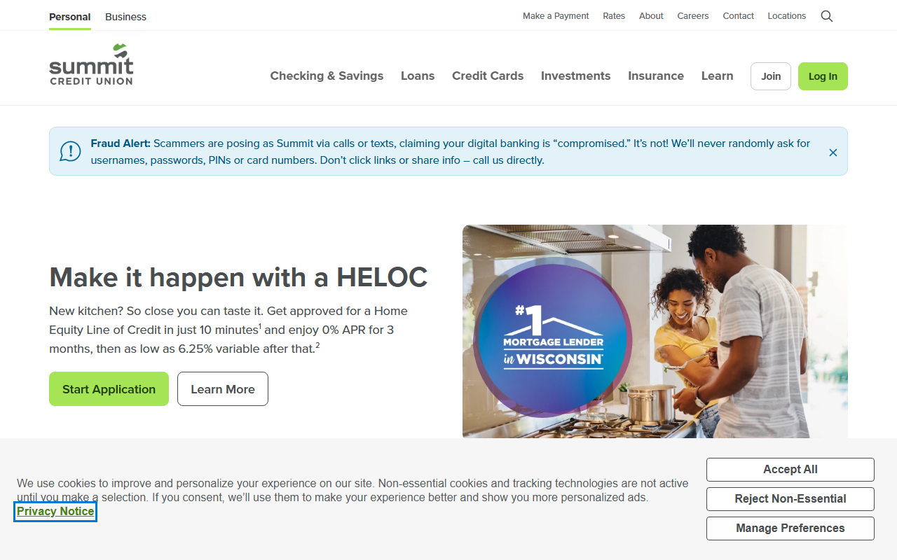 Homepage of Summit