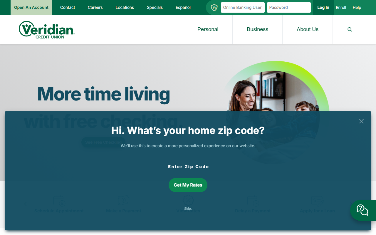Homepage of Veridian