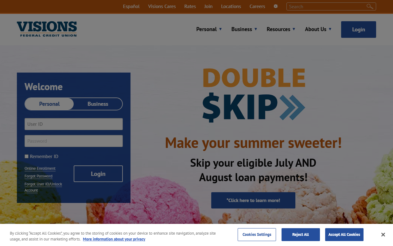 Homepage of Visions